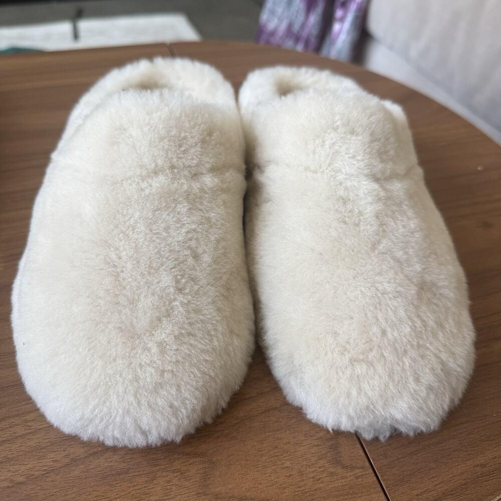 Cuddledown Shearling Slippers Women’s Size 9 Cream $149 Lambskin Made In Portuga